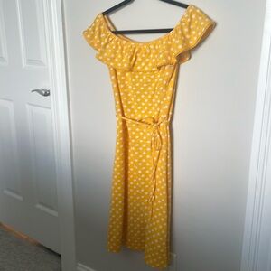 boden off the shoulder dress worn once